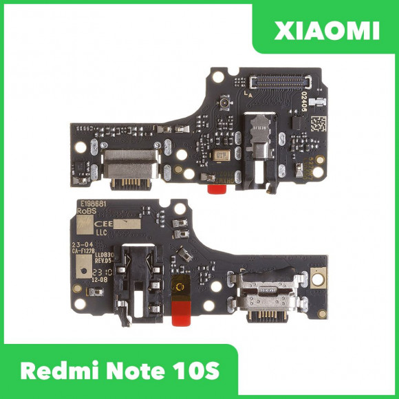 Системный разъем (разъем зарядки) для Xiaomi Redmi Note 10S, разъем гарнитуры и микрофон (оригинал)