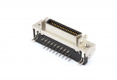 Разъем SCSI тип HPCN 36 пин для монтажа на плату, сквозная пайка Разъем SCSI тип HPCN 36 пин для монтажа на плату, сквозная пайка