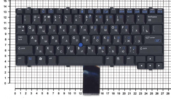 Клавиатура для ноутбука HP Compaq nc4000, nc4010, черная