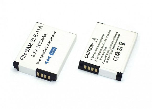 Аккумулятор SLB-11A для фотоаппарата Samsung CL65, 3.7В, 1400мАч