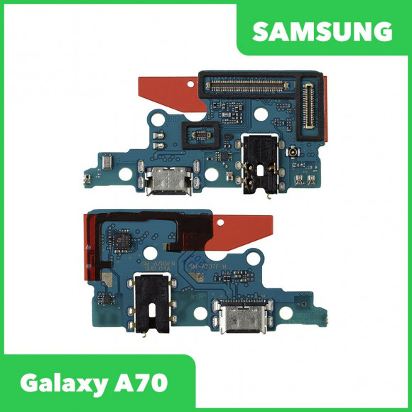 Системный разъем (разъем зарядки) для Samsung Galaxy A70 2019 (A705F) и разъем гарнитуры, микрофон
