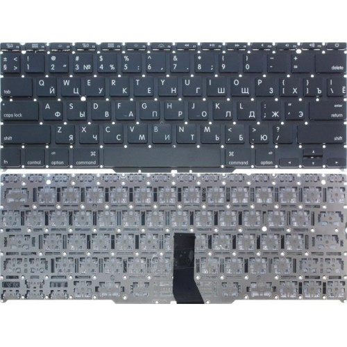 Клавиатура для ноутбука Apple MacBook Air 11&quot; A1370, A1465 черная, малая клавиши ввода РУССКАЯ РАСКЛАДКА