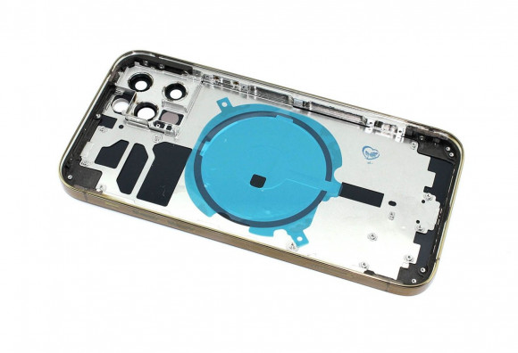 Задняя крышка (корпус) в сборе с рамкой для Apple iPhone 12 Pro, gold