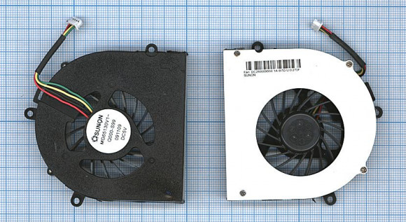 Вентилятор (кулер) для ноутбука Lenovo IdeaPad G470, G475, G570, G575, VER-1, 4-pin