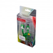 USB кабель "LP" MicroUSB плоский узкий (зеленый, коробка)