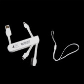 USB кабель "LP" 3 в 1 карманный, белый (MicroUSB, Lightning (8-pin), Apple 30-pin)