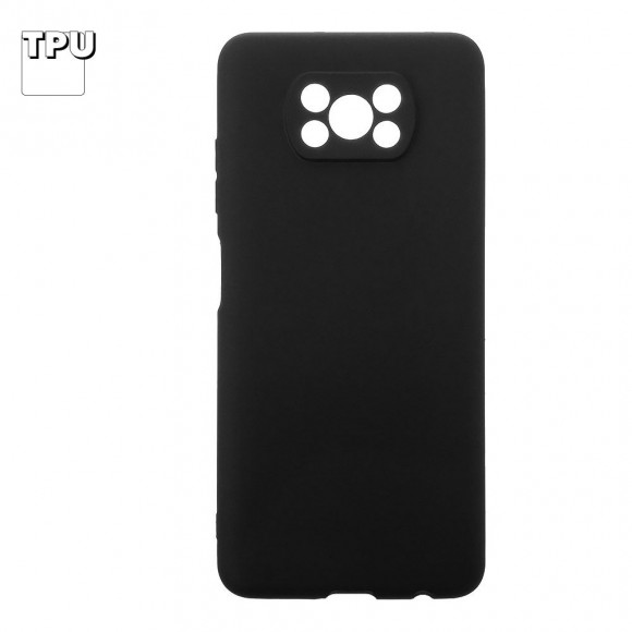 Силиконовый чехол "LP" для Xiaomi Poco X3 Pro TPU, черный, непрозрачный (европакет)