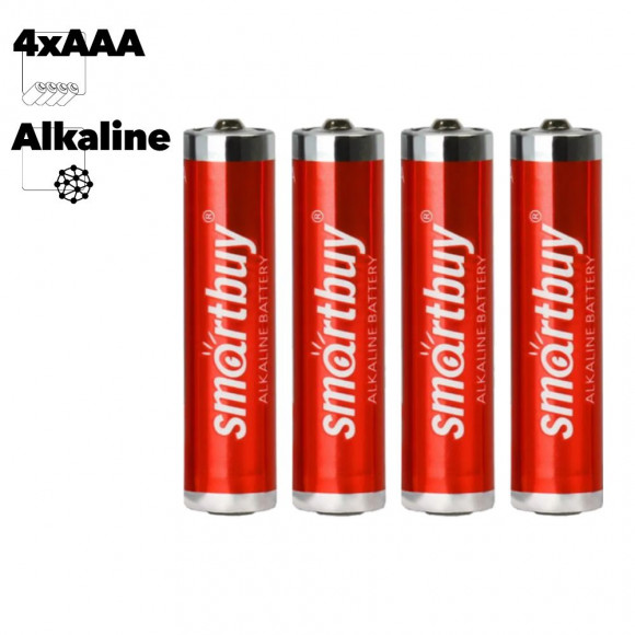 Батарейка алкалиновая Smartbuy LR03 AAA 4шт в пленке