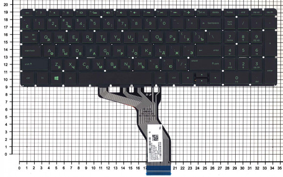 Клавиатура для ноутбука HP Pavilion Power 15-CB000, черная с подсветкой