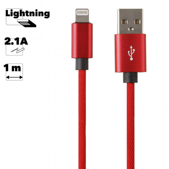 USB Lightning Cable для Apple 8-pin USB Fast Charging (красный, коробка)