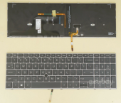 Клавиатура для ноутбука HP ZBook Fury 15 G7, черная с подсветкой