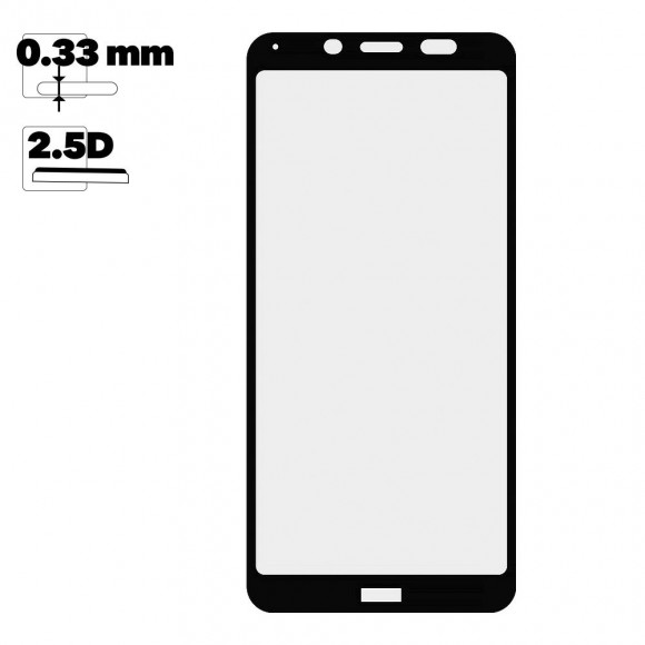 Защитное стекло Borofone Elephant для Xiaomi Redmi 6, 6A 2.5D, 0.33 мм с черной рамкой