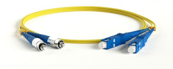 FC-D2-9-FC/UR-SC/UR-H-1M-LSZH-YL Патч-корд волоконно-оптический (шнур) SM 9/125 (OS2), FC/UPC-SC/UPC, 2.0 мм, duplex, LSZH, 1 м Hyperline