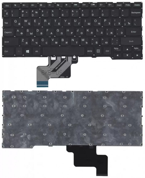Клавиатура для ноутбука Lenovo Yoga 3 11 300-11IBR, 300-11IBY, 700-11ISK, черная