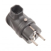 Вилка угловая каучук 16А 2Р+E IР44 IEK PKR01-U-016-2-K02 Вилка угловая каучук 16А 2Р+E IР44 IEK PKR01-U-016-2-K02