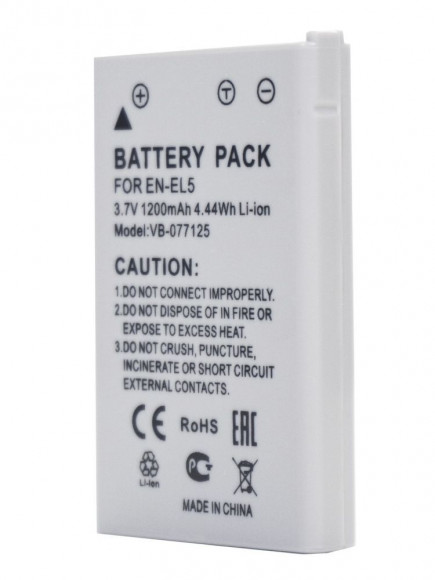 Аккумулятор EN-EL5 для фотоаппарата Nikon Cooplix 3700, 3.7В, 1200мАч, Li-ion Аккумулятор EN-EL5 для фотоаппарата Nikon Cooplix 3700, 3.7В, 1200мАч, Li-ion