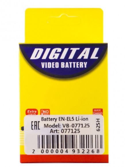 Аккумулятор EN-EL5 для фотоаппарата Nikon Cooplix 3700, 3.7В, 1200мАч, Li-ion Аккумулятор EN-EL5 для фотоаппарата Nikon Cooplix 3700, 3.7В, 1200мАч, Li-ion