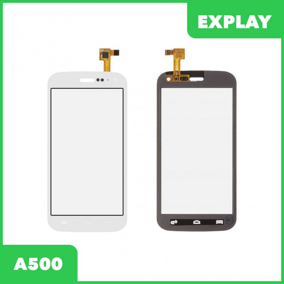 Сенсорное стекло (тачскрин) для Explay A500, белый