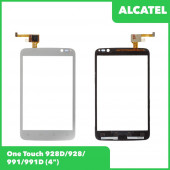 Сенсорное стекло (тачскрин) для Alcatel One Touch 928D, 928, 991, 991D, белый Сенсорное стекло (тачскрин) для Alcatel One Touch 928D, 928, 991, 991D, белый