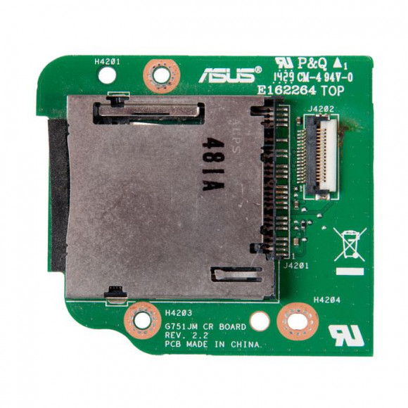 Плата расширения G751JM CR BOARD Rev.2.2 для ноутбука Asus G751JY (Плата картридера)