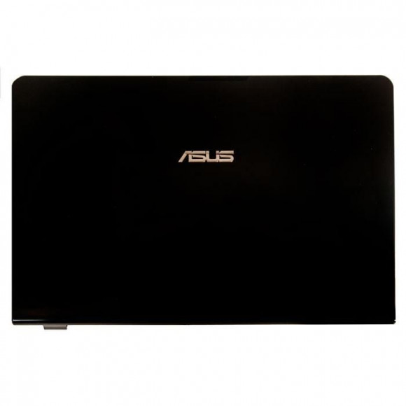 Крышка экрана (матрицы) Asus N75, N75S, N75SF чёрная новая отсутствует левая заглушка петли (ухо)