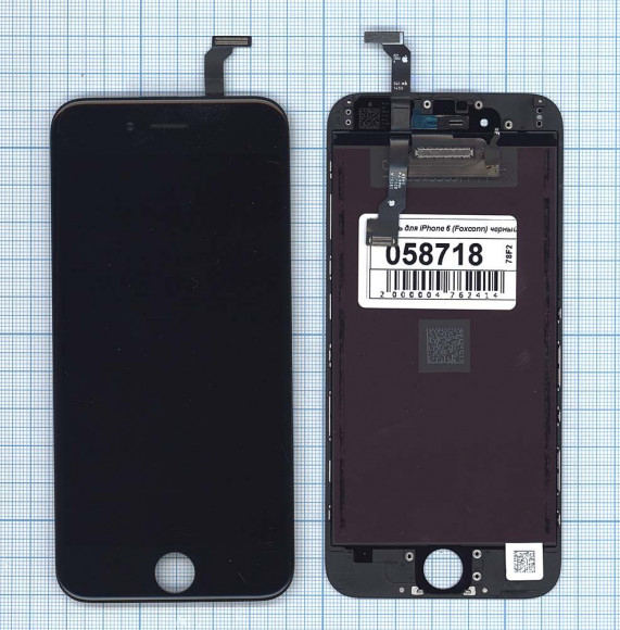 Дисплей для Apple iPhone 6 в сборе с тачскрином (Foxconn), черный