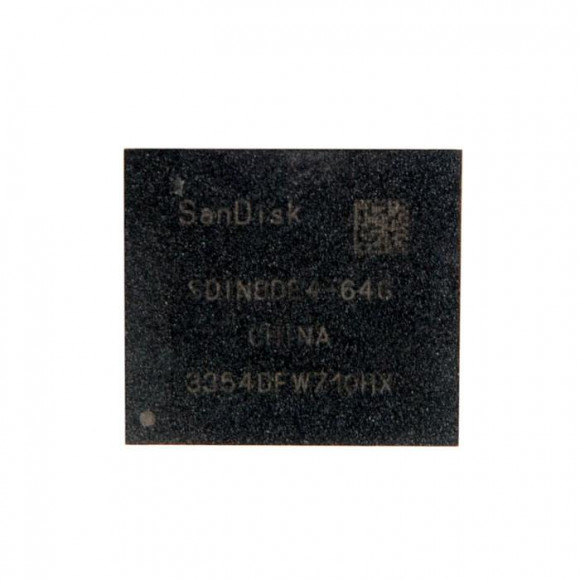 Микросхема EMMC NAND FLASH SANDISK SDIN8DE4-64G с разбора нереболенная