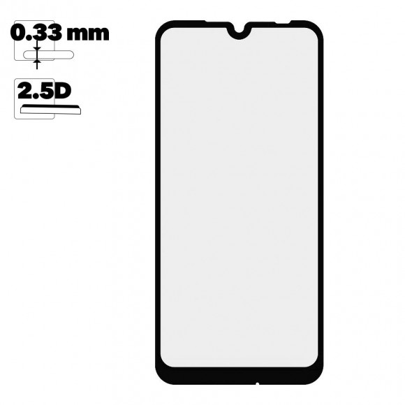 Защитное стекло Borofone Elephant для Xiaomi Redmi 7 2.5D, 0.33 мм с черной рамкой
