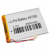 Аккумулятор 3.7v 2800mAh 90x70x4 мм (2 pin)