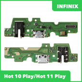 Системный разъем (разъем зарядки) для Infinix Hot 10 Play, Hot 11 Play, разъём гарнитуры и микрофон Системный разъем (разъем зарядки) для Infinix Hot 10 Play, Hot 11 Play, разъём гарнитуры и микрофон