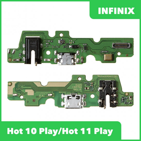Системный разъем (разъем зарядки) для Infinix Hot 10 Play, Hot 11 Play, разъём гарнитуры и микрофон