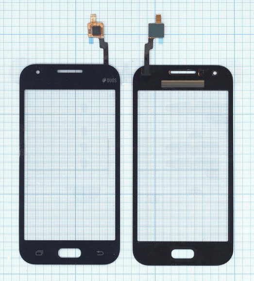 Сенсорное стекло (тачскрин) для Samsung Galaxy J1 Ace J110H (4.3"), синий