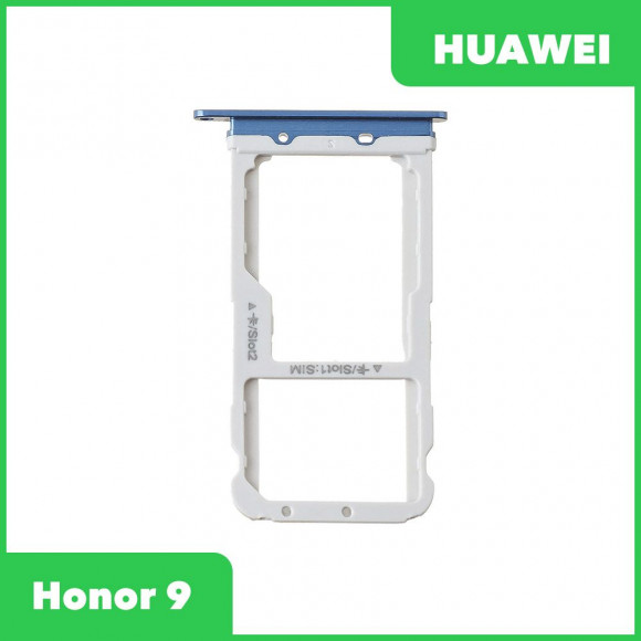 Держатель (лоток) SIM-карты для Huawei Honor 9, синий