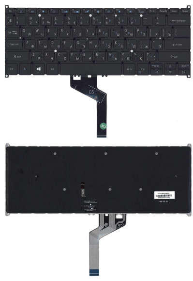 Клавиатура ACER Travelmate P4 P414-51 черная