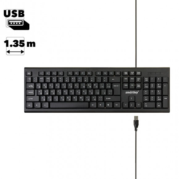 Клавиатура проводная Smartbuy ONE 115 черная (SBK-115-K)