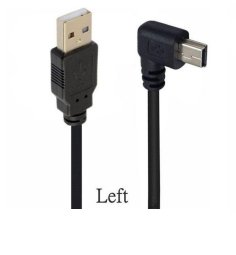 Кабель USB Type A на Mini USB угол влево 0,5 м Кабель USB Type A на Mini USB угол влево 0,5 м