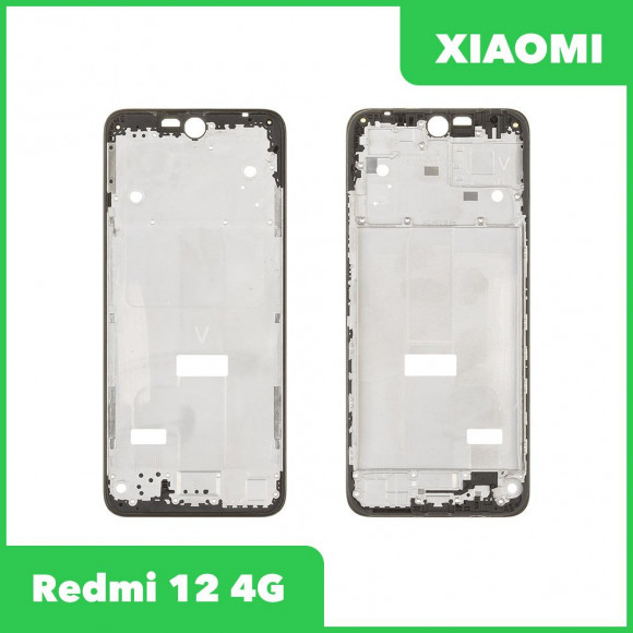 Рамка дисплея для Xiaomi Redmi 12 4G (23053RN02Y) (черный)