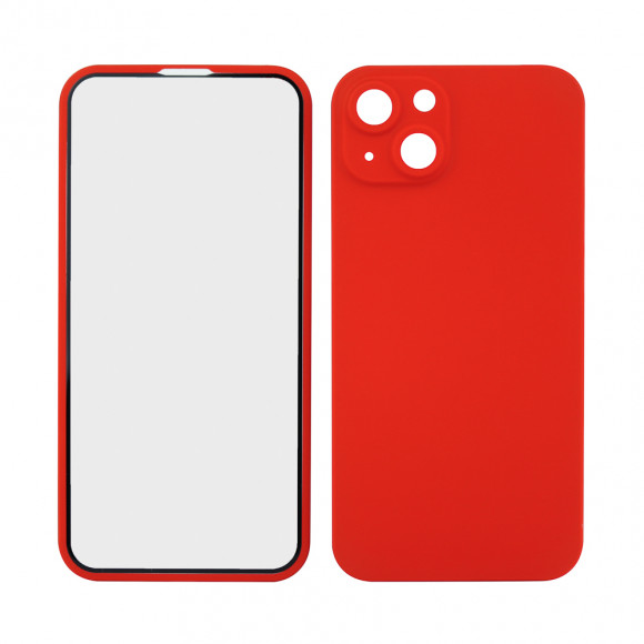 Защита 360° стекло + чехол для Apple iPhone 13, красный