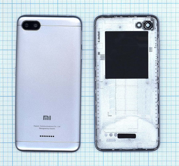 Задняя крышка корпуса для Xiaomi Redmi 6A, серая Задняя крышка корпуса для Xiaomi Redmi 6A, серая