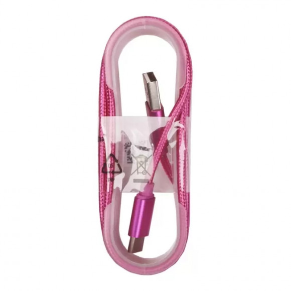 USB Дата-кабель USB - USB Type-C оплетка в катушке, 1 метр, красный