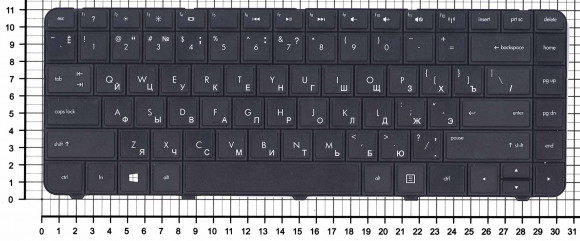 Клавиатура для ноутбука HP 242 G1, черная