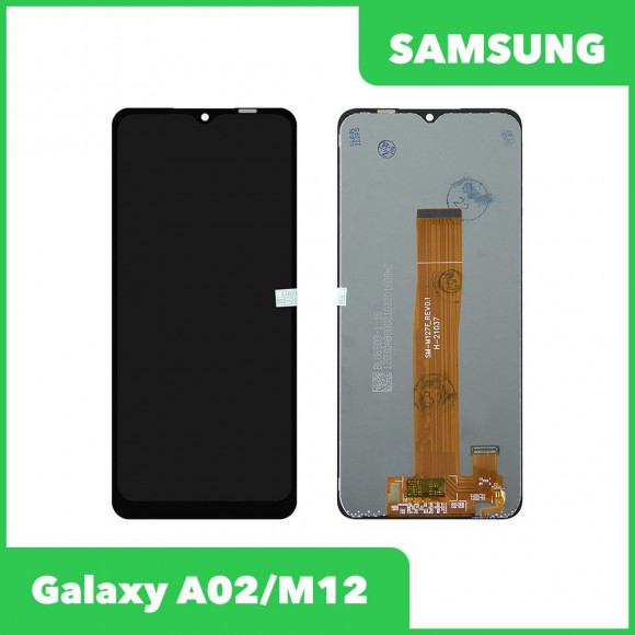 LCD дисплей для Samsung Galaxy A02, M12 SM-A022, SM-M127 в сборе с тачкрином (черный)