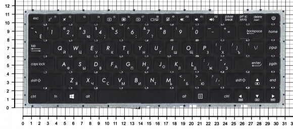 Клавиатура для ноутбука Asus X442, X442UA, черная Клавиатура для ноутбука Asus X442, X442UA, черная