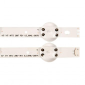 Светодиодная подсветка для телевизоров LG 43LJ, 43UJ, 43LV, 43UV, AGF78666701, 43" V17 ART3 2867, 6916L-2867A (комплект, 2 шт)