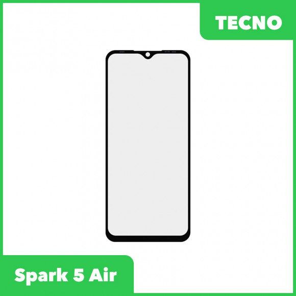 Стекло + OCA пленка для переклейки Tecno Spark 5 Air (черный)