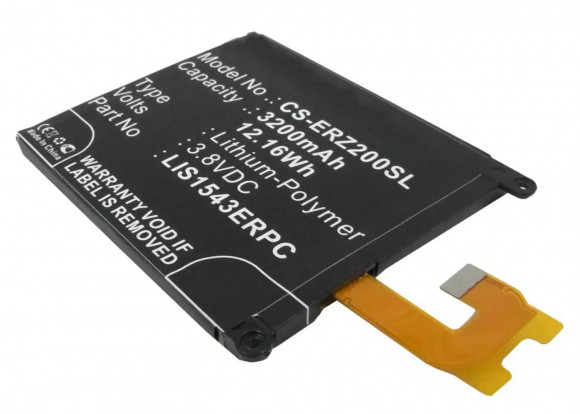 Аккумулятор CS-ERZ200SL, LIS1543ERPC для Sony Xperia Z2 (D6503), 3.8В, 3200мАч, 12.16Wh