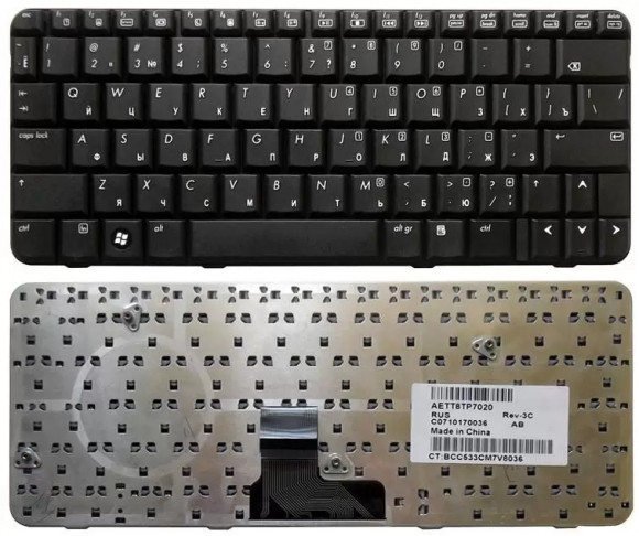 Клавиатура для ноутбука HP PavilionTX1000, TX2000, TX2100, TX2500, черная
