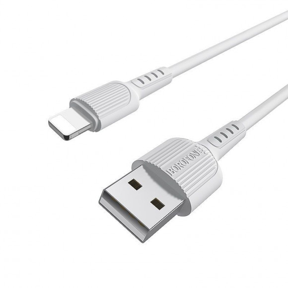 Кабель USB Borofone BX16 для Lightning, 2А, длина, 1 метр, белый