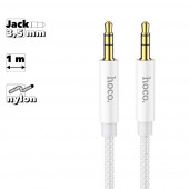 Аудиокабель Hoco UPA19 3.5мм, 1м, нейлон, серый