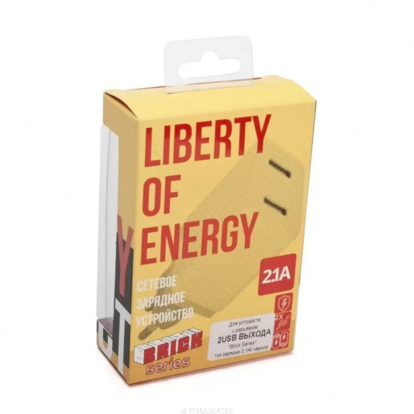 Сетевое зарядное устройство "LP" с двумя USB выходами 2.1А Brick Series (черный, коробка) Сетевое зарядное устройство "LP" с двумя USB выходами 2.1А Brick Series (черный, коробка)